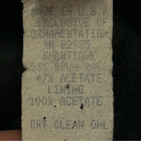 Vintage Long Sleeveless Evening Dress Round Neck‎ Slit Crepe Black Classic Glam - Picture 12 of 12